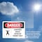 Signmission 7 in H x 10 in W, Vinyl Decal, Rectangle, Confined Space Enter By Permit Only OS-2PACK-DS-D-710-L-1094 - alternate 8